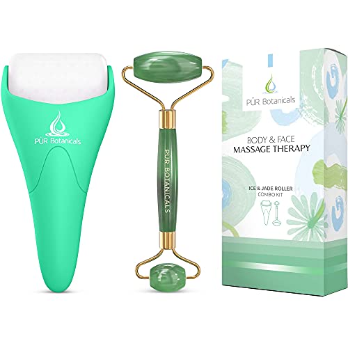 PUR Botanicals Ice and Jade Roller for Face 2 in 1 Set