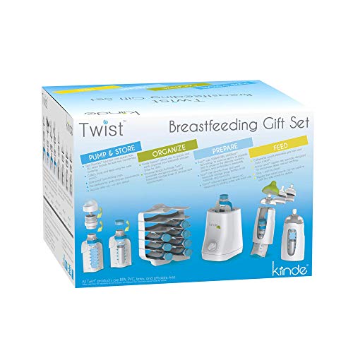 Kiinde Twist Universal Direct-Pump Feeding System and Warmer Gift Set for Breastmilk Collection, Freezing, Heating and Feeding, Free Foodi Starter Kit Included, New Mom Gift