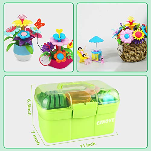 Girls Toys Age 3-6 Year Old Toddler Toys for Girls Boys Gifts Flower Garden Building Toy Educational Activity Stem Toys(130 PCS)