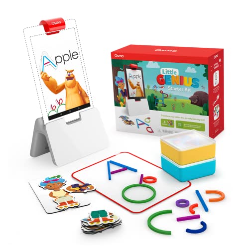 Osmo - Little Genius Starter Kit for Fire Tablet - 4 Educational Learning Games - Preschool Ages - Problem Solving, & Creativity - STEM Toy (Osmo Fire Tablet Base Included - Amazon Exclusive)